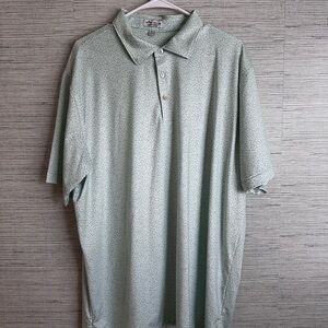 Peter Millar Mint Green Polo Shirt starfish dolphin whales seahorse print